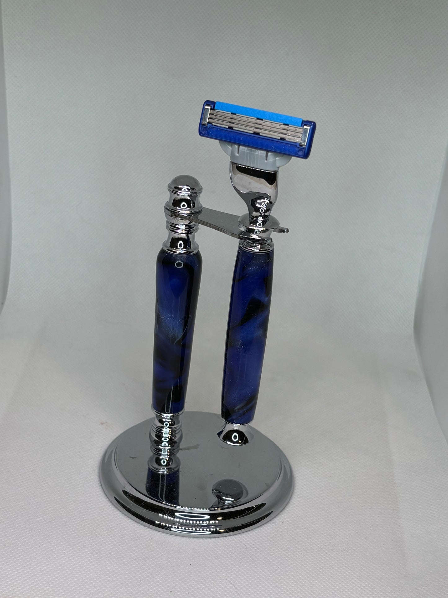 Custom Razor, Stand, and Beaver Hair Brush Sets