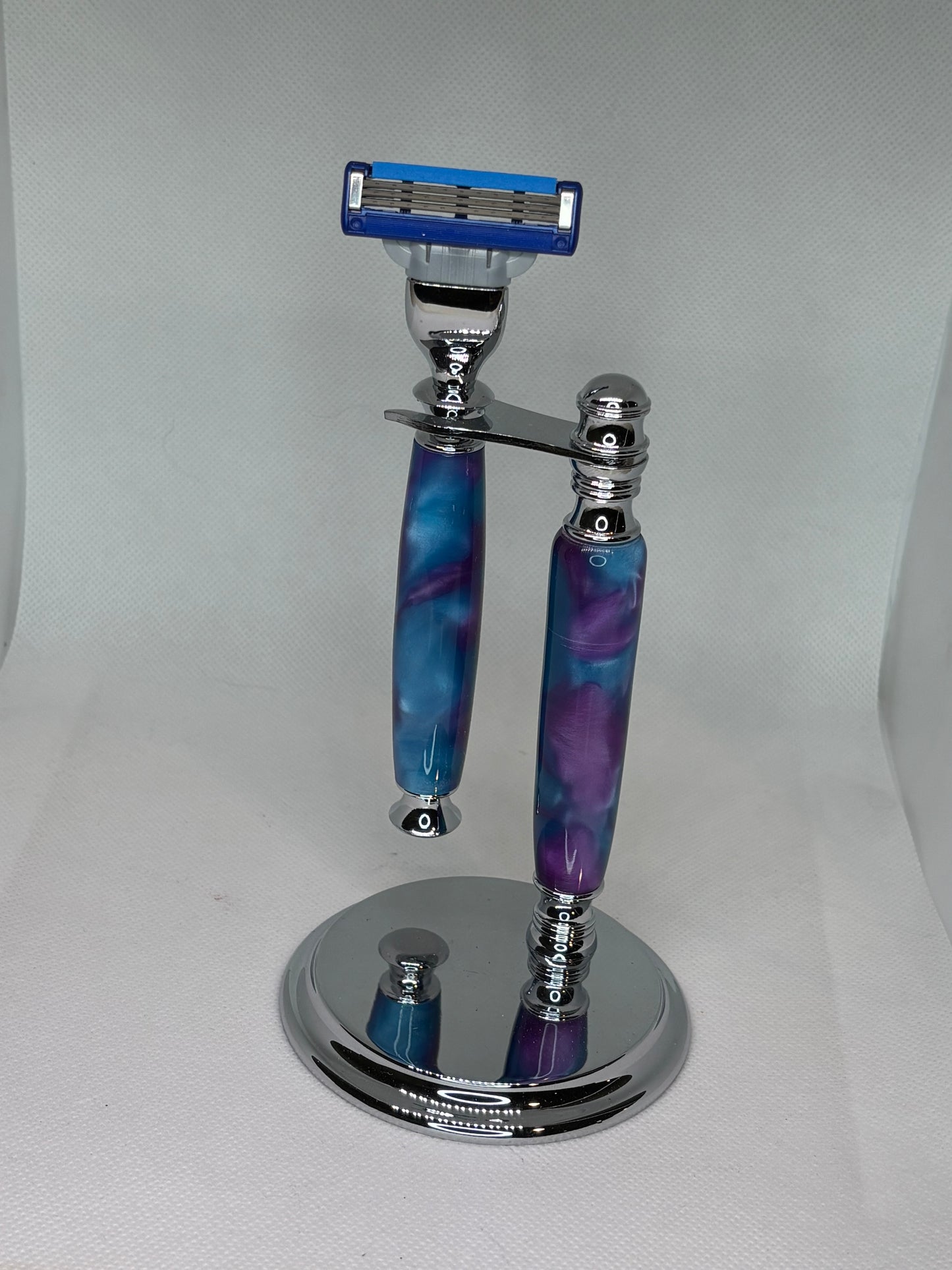 Custom Razor, Stand, and Beaver Hair Brush Sets