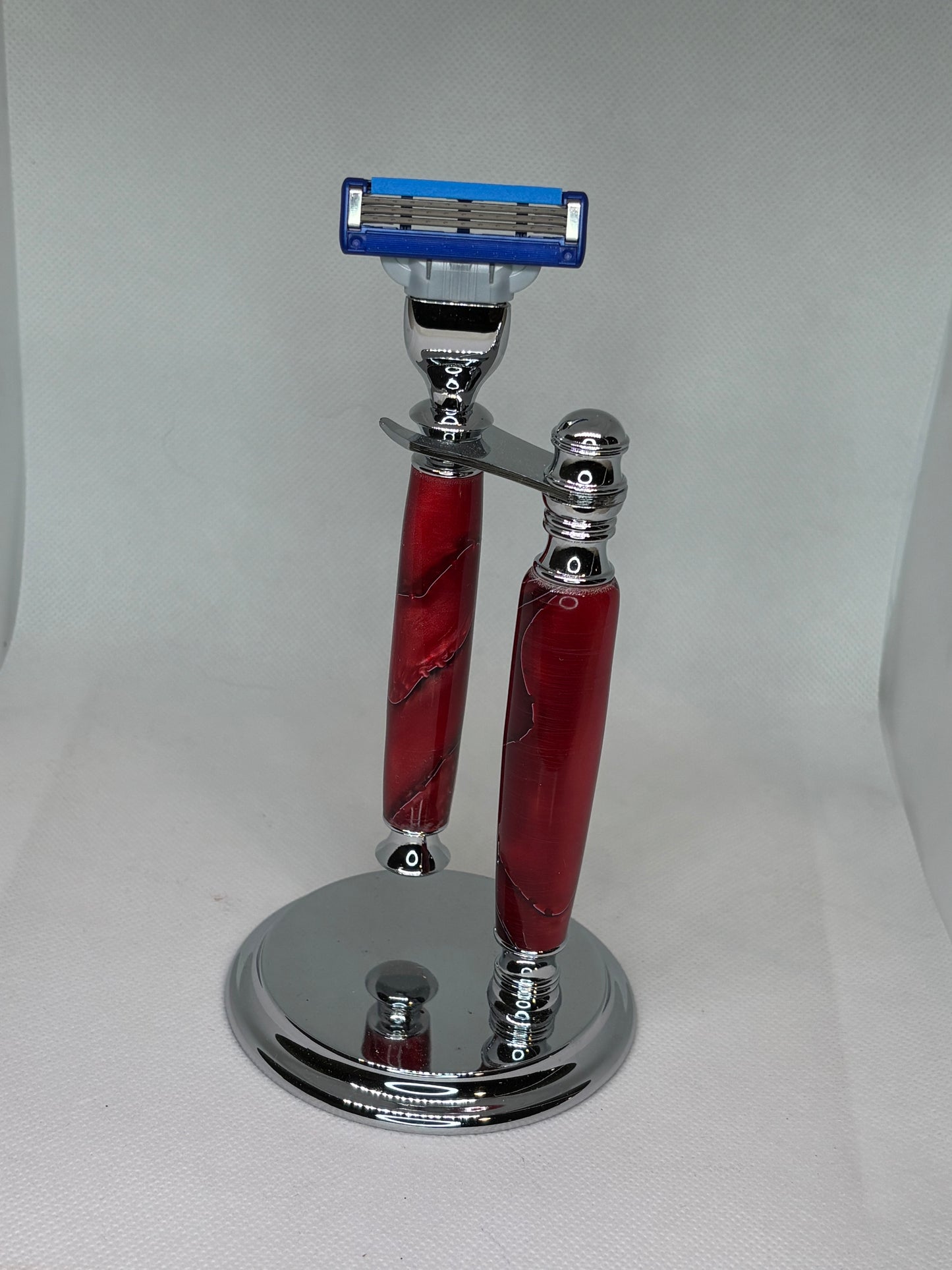 Custom Razor, Stand, and Beaver Hair Brush Sets