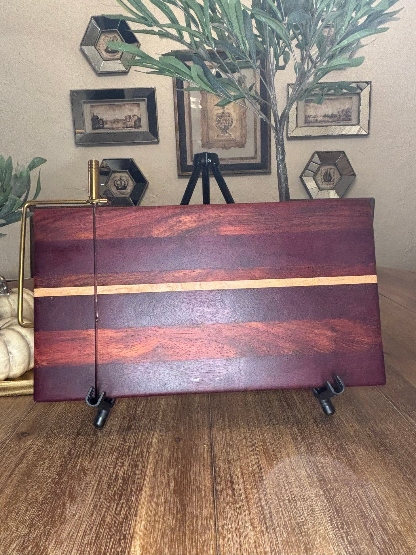 9 x 17 x 3/4" Charcuterie Boards with Integrated Wire Cheese Cutter