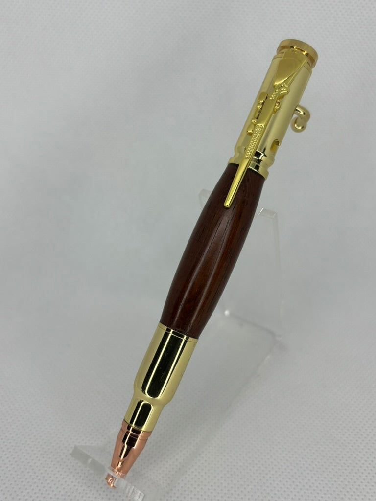 30 Caliber Bolt Action Gold Bullet Cartridge Pen