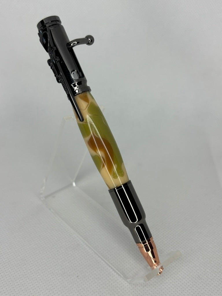 30 Caliber Bolt Action Gold Bullet Cartridge Pen