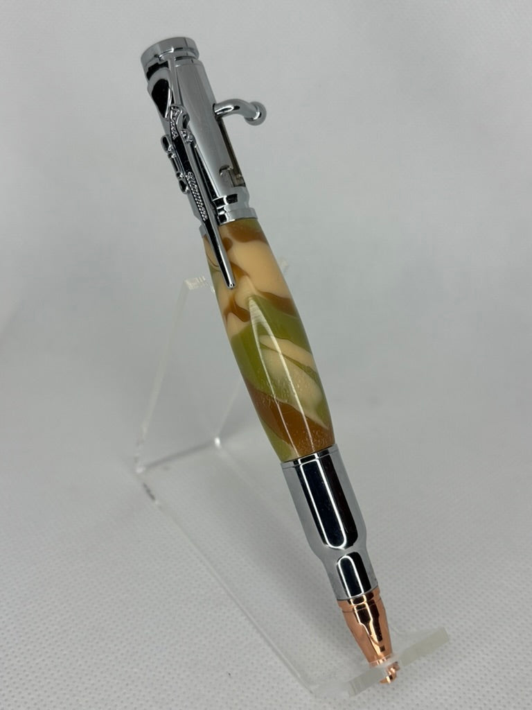 30 Caliber Bolt Action Gold Bullet Cartridge Pen