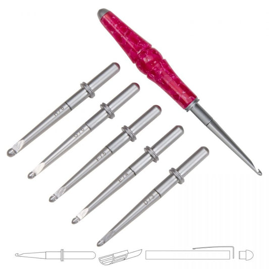 6 Needle Interchangeable Crochet Set