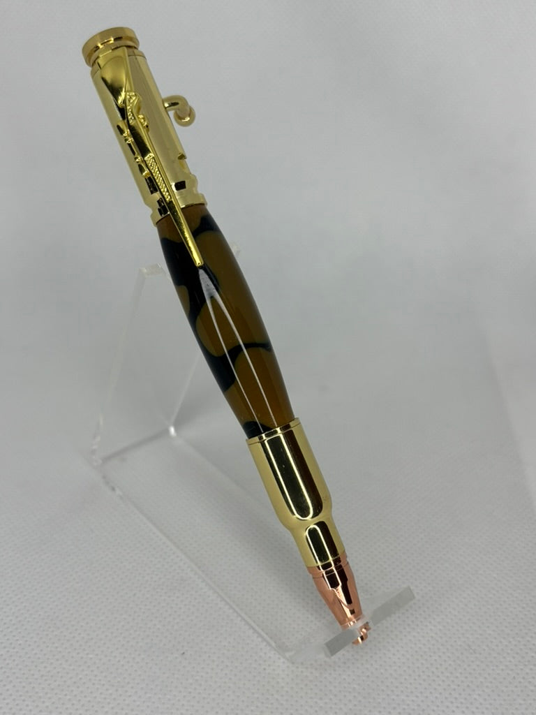 30 Caliber Bolt Action Gold Bullet Cartridge Pen