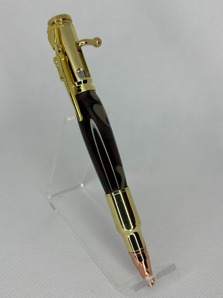 30 Caliber Bolt Action Gold Bullet Cartridge Pen