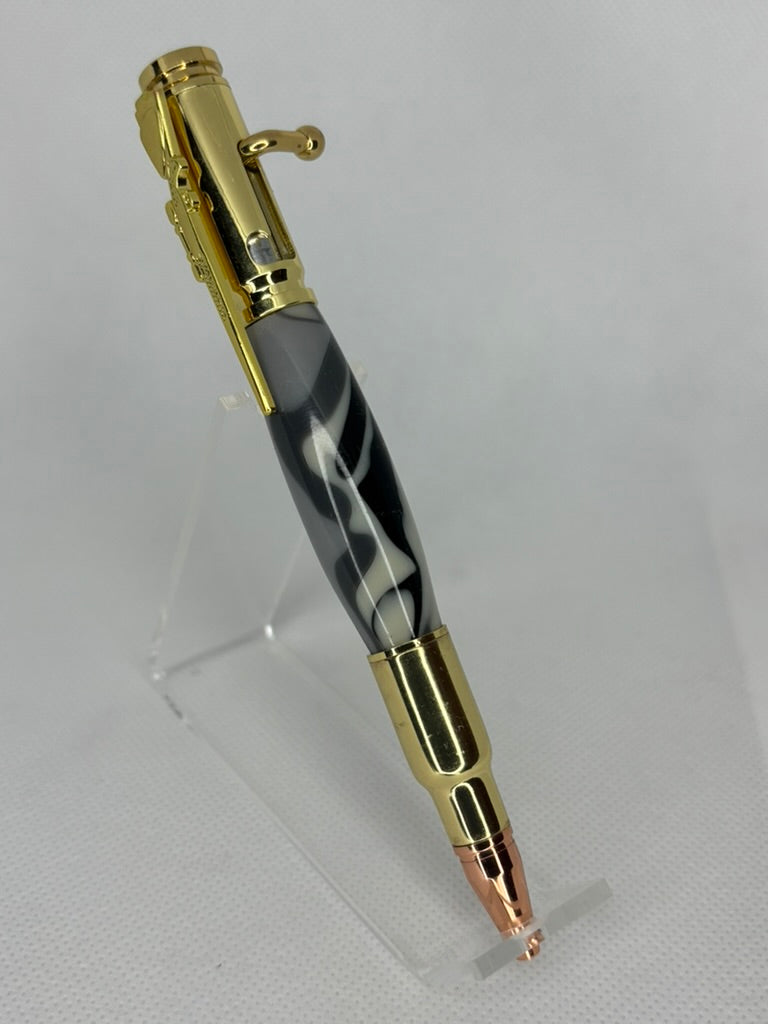 30 Caliber Bolt Action Gold Bullet Cartridge Pen