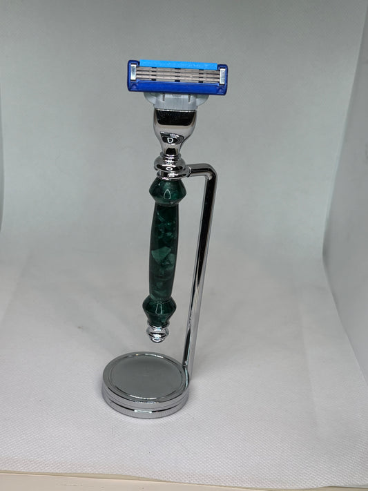 Custom Razor, Stand, and Beaver Hair Brush Sets