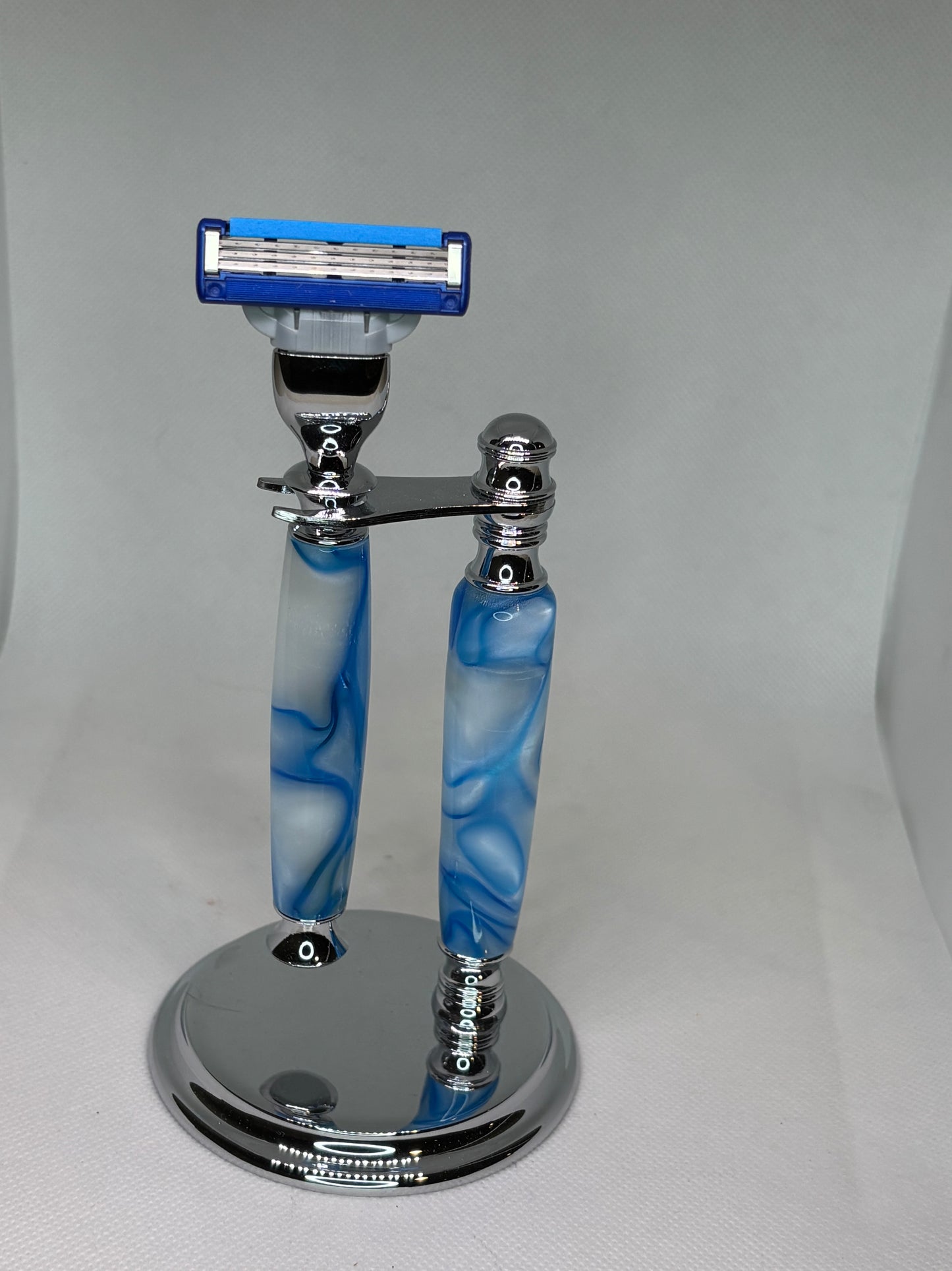 Custom Razor, Stand, and Beaver Hair Brush Sets