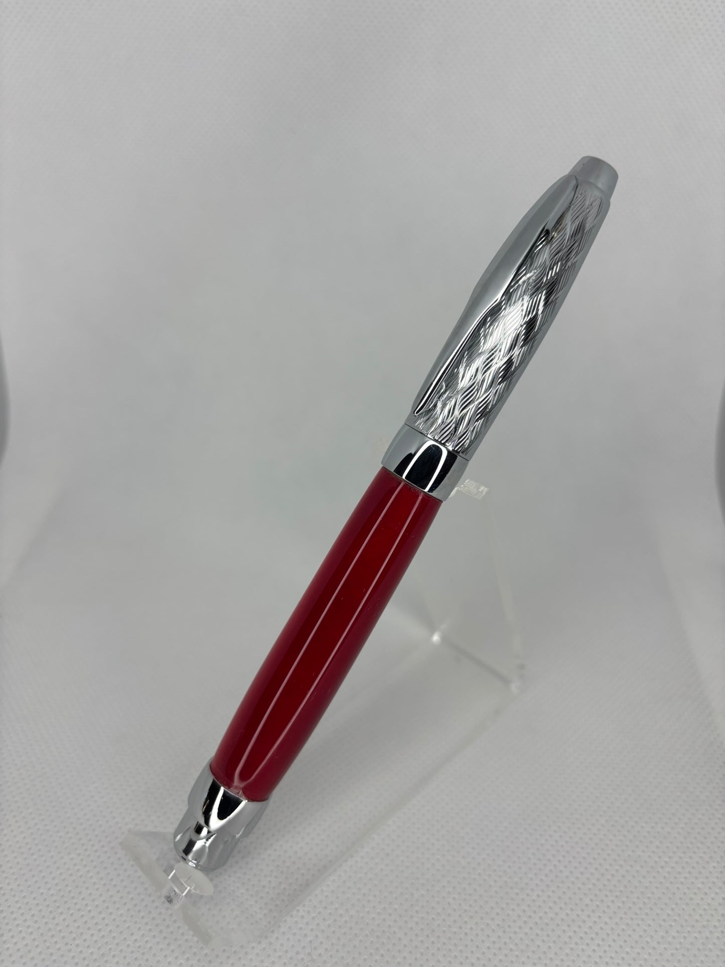Pressimo Etched Chrome Rollerball Pen