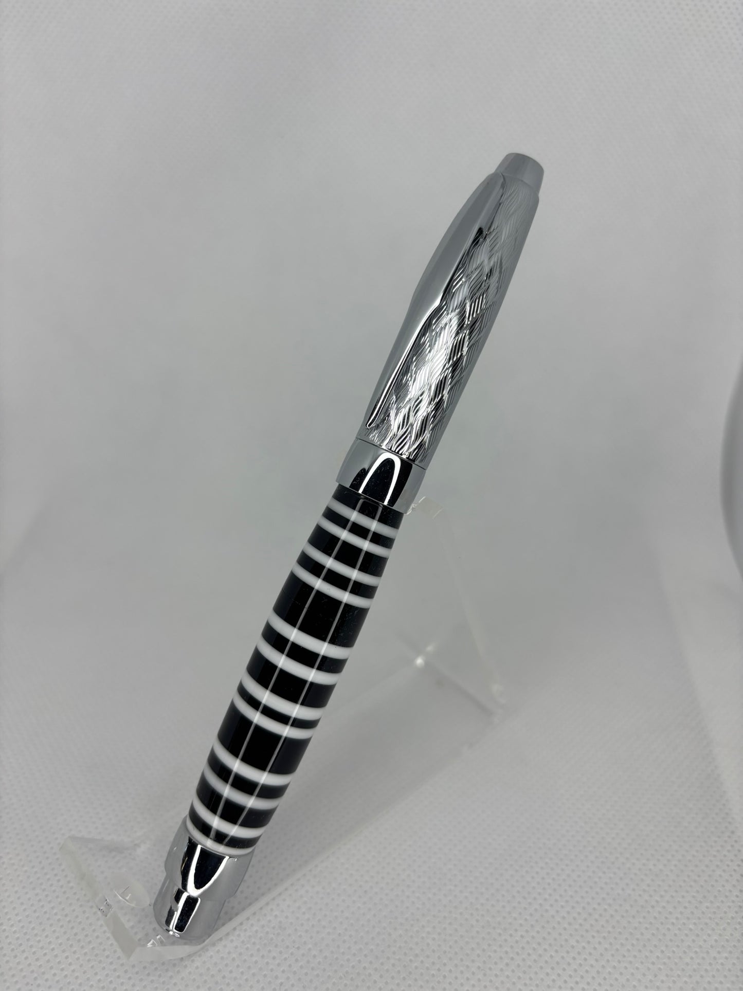 Pressimo Etched Chrome Rollerball Pen