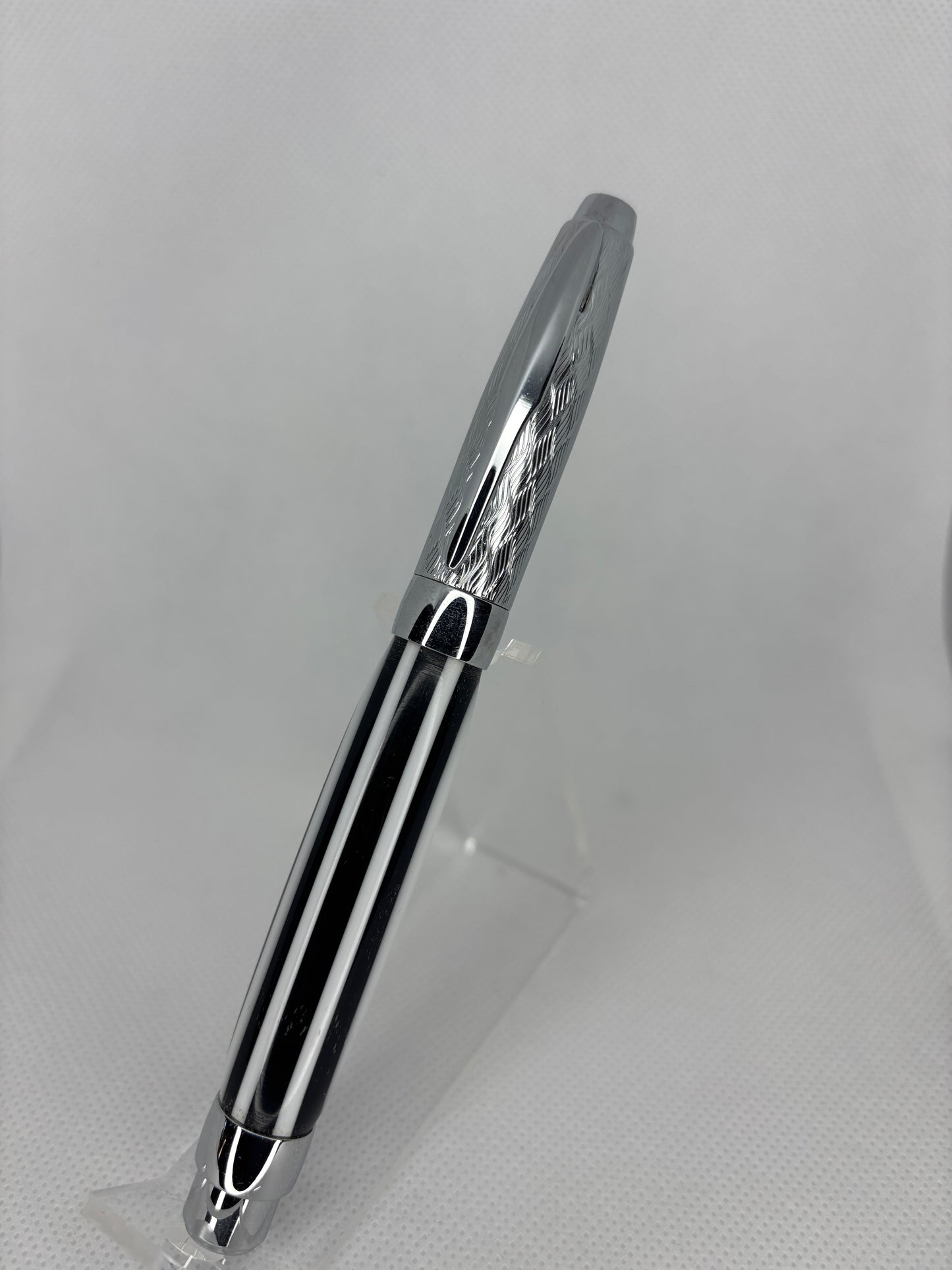 Pressimo Etched Chrome Rollerball Pen