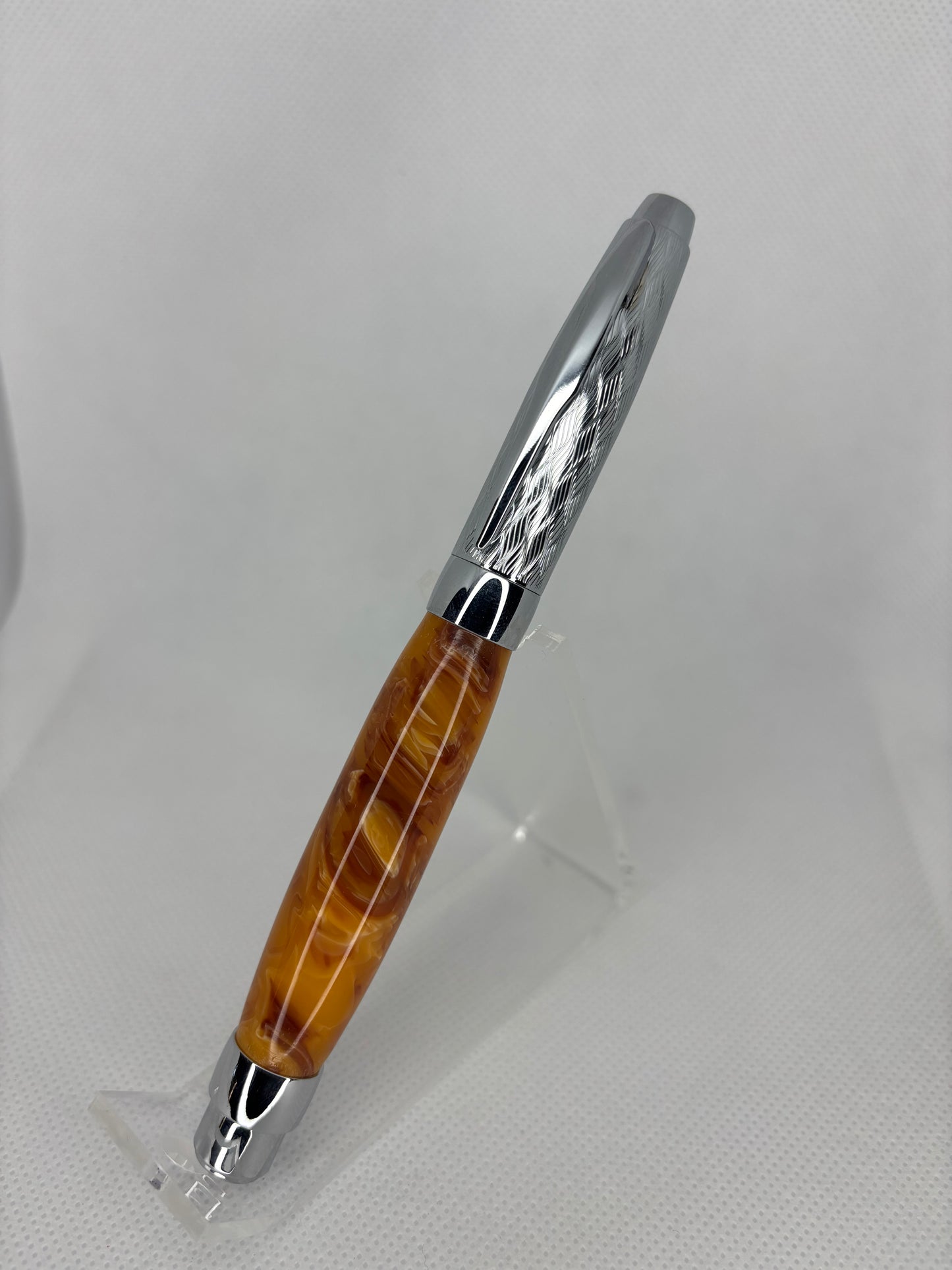 Pressimo Etched Chrome Rollerball Pen