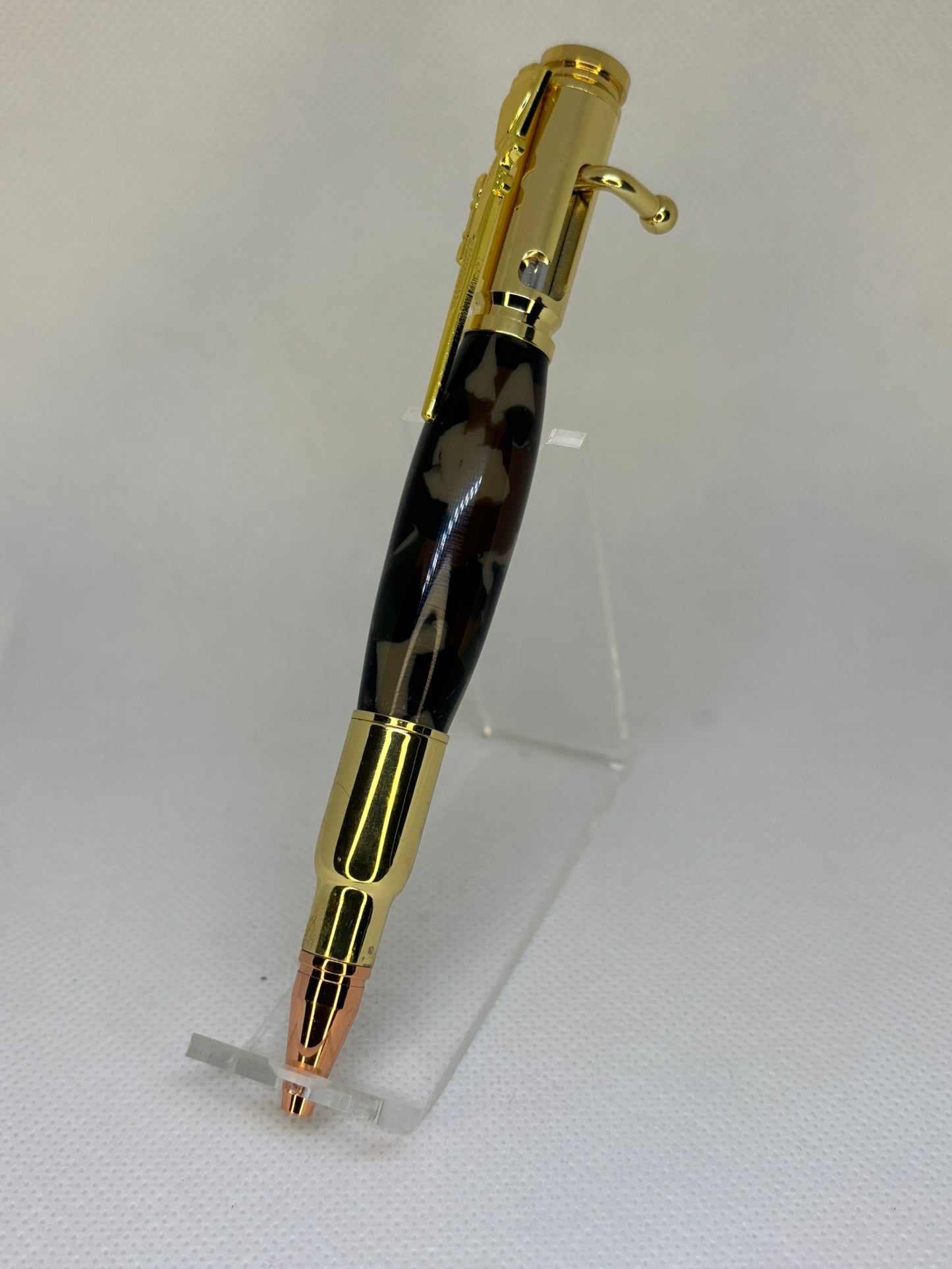 30 Caliber Bolt Action Gold Bullet Cartridge Pen